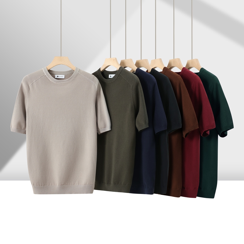 omaiga Pull homme T-shirt col rond 530627