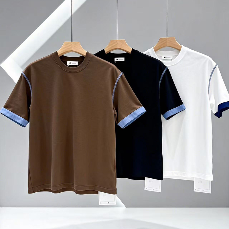 omaiga T-shirt &agrave; col rond pour homme 518689