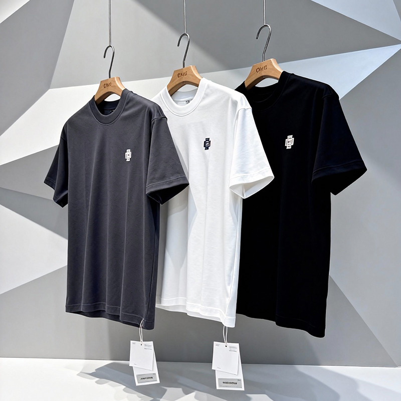 omaiga T-shirt &agrave; col rond pour homme 386939