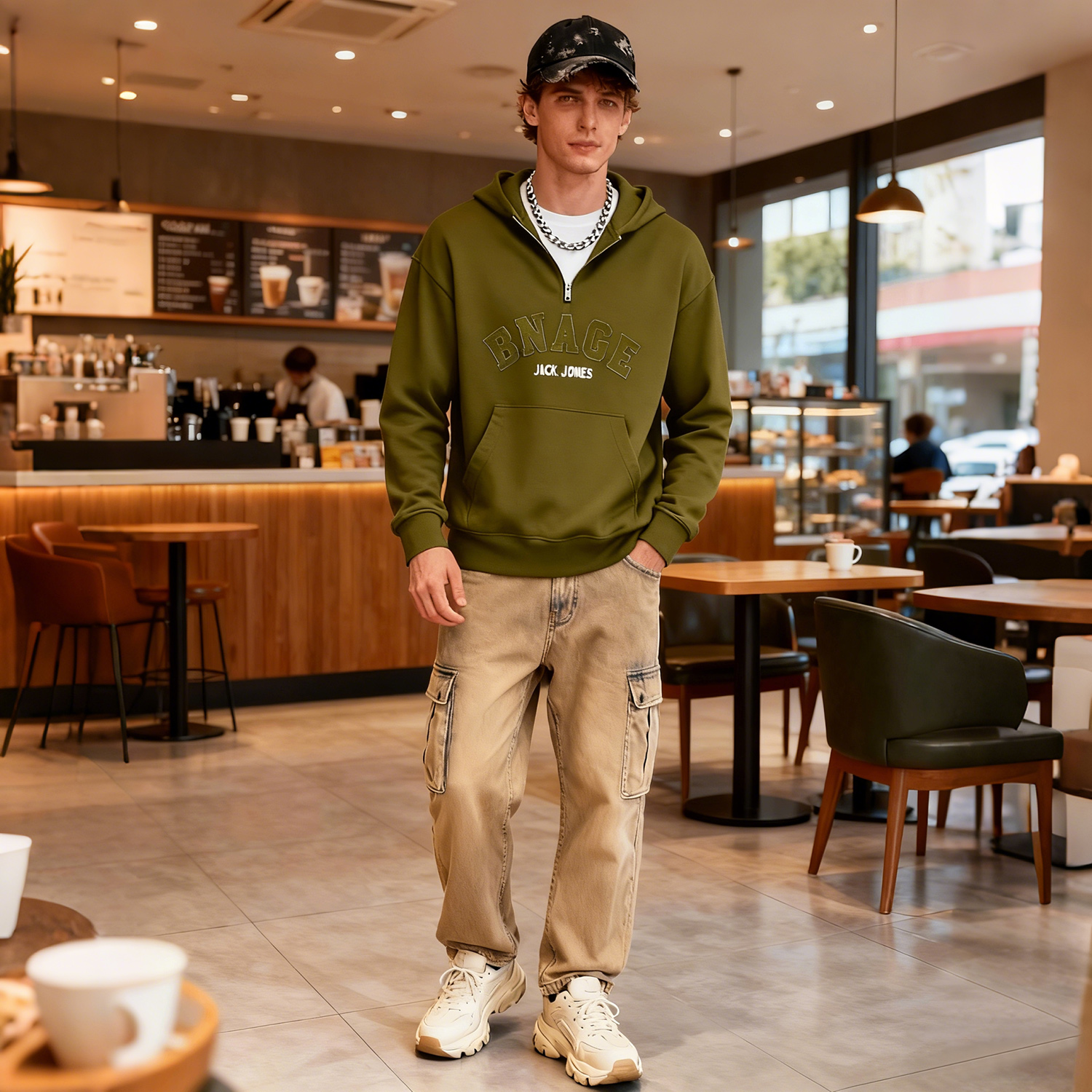 Sweats &agrave; capuche et sweat-shirts pour homme omaiga 520615