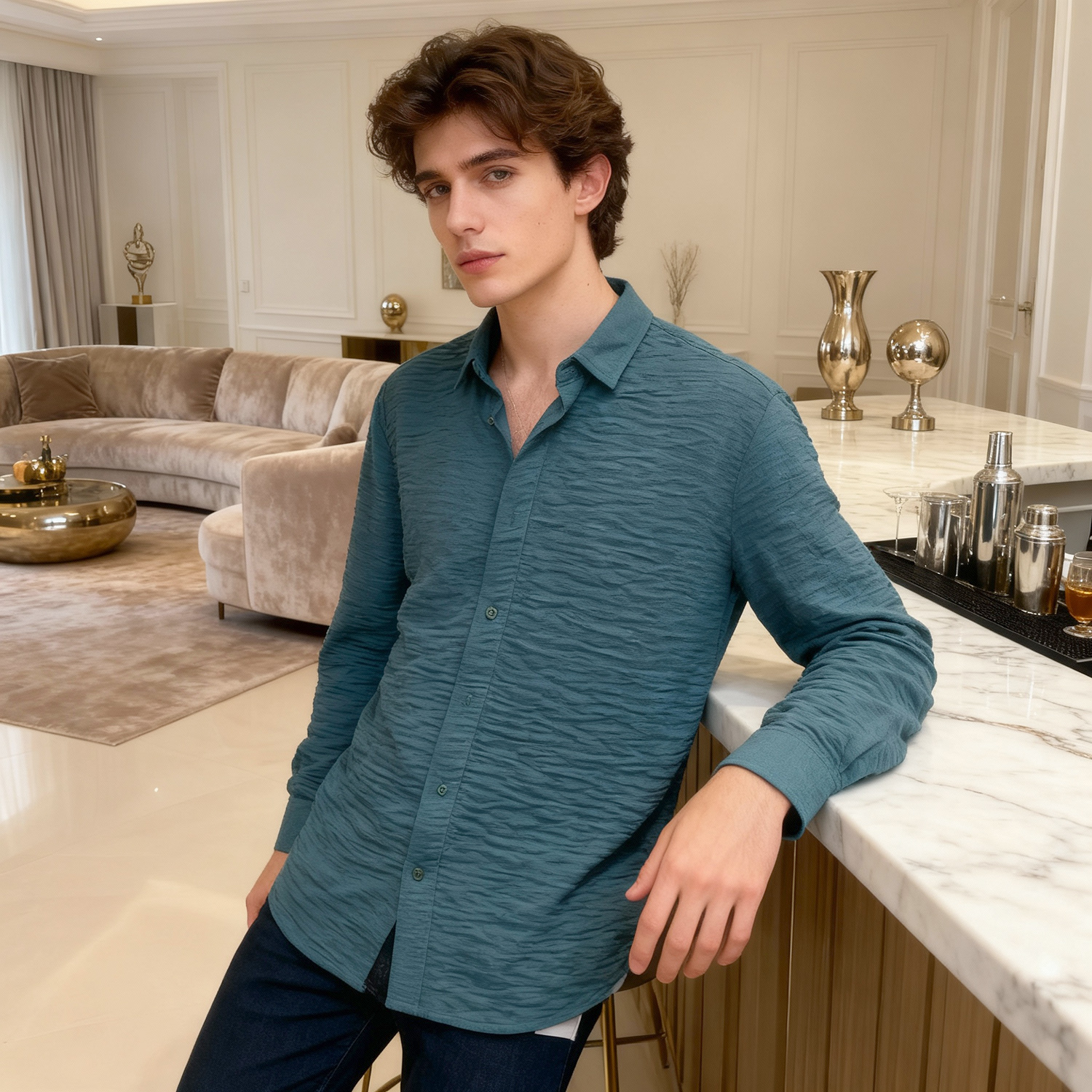 Chemises pour hommes Omaiga 378617